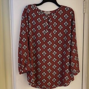 LOFT Women's Blouse - Rose, grey, White Floral